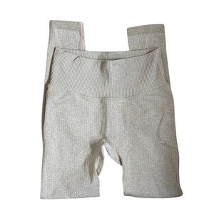 Amazon Beige Ribbed Leggings